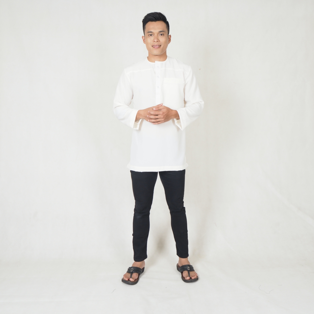 SW5216 MEN FASHION KURTA CREAM