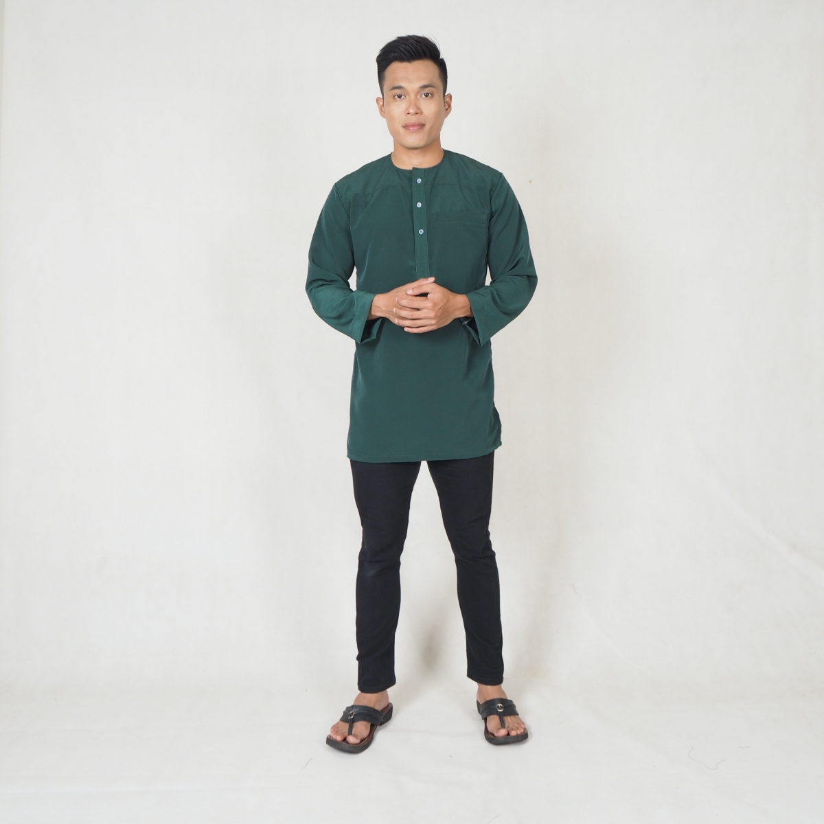 SW5216 MEN FASHION KURTA EMERALD GREEN