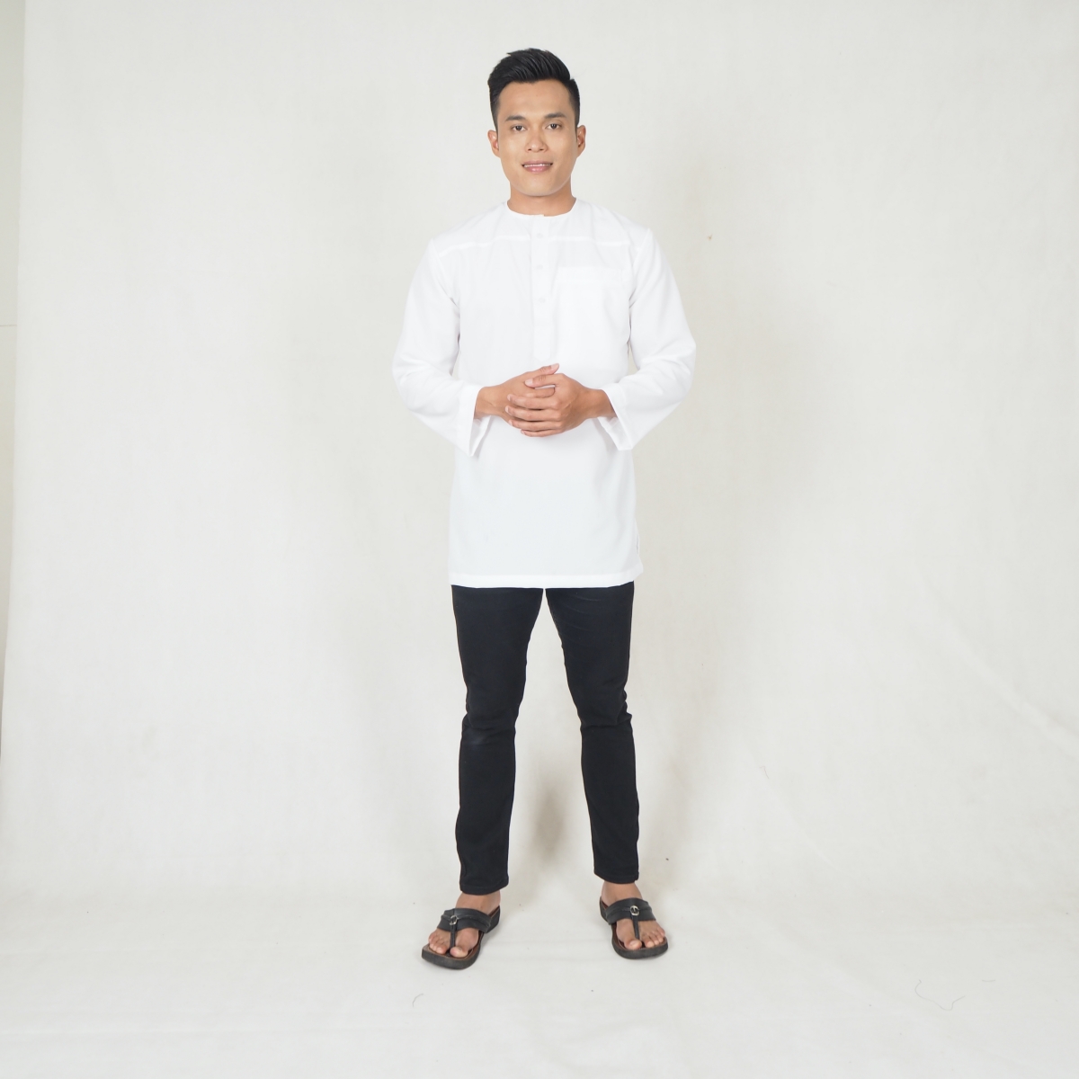 SW5216 MEN FASHION KURTA WHITE