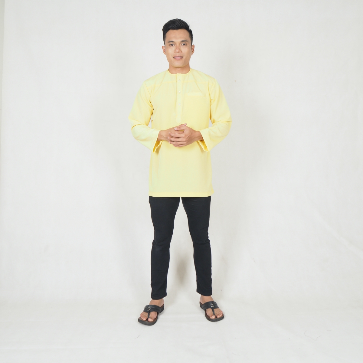 SW5216 MEN FASHION KURTA YELLOW