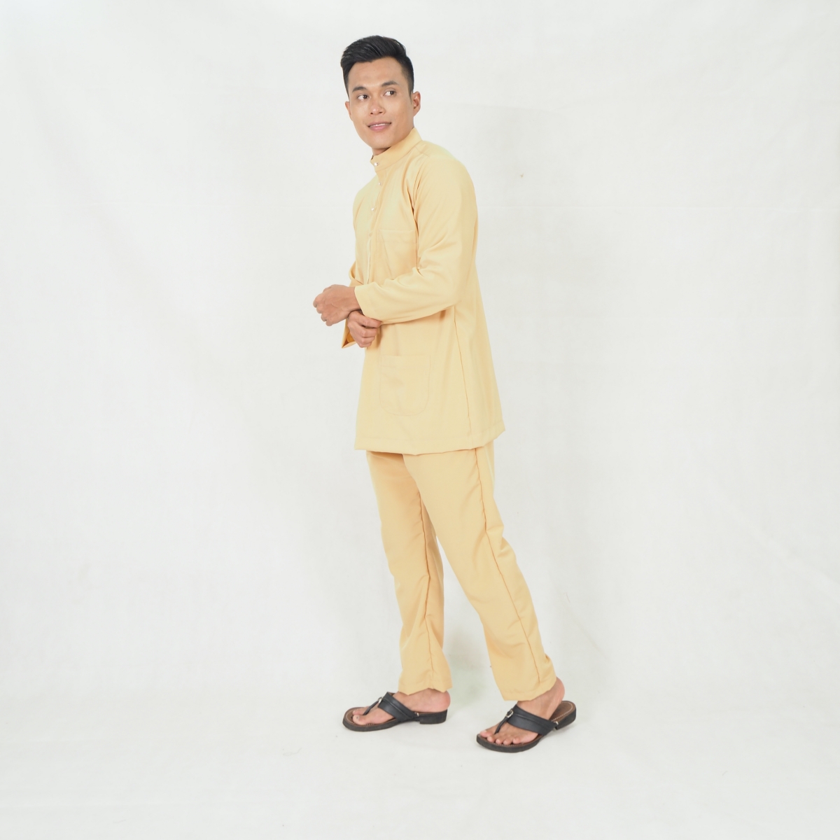 SW5218 MEN BAJU MELAYU SET BROWN
