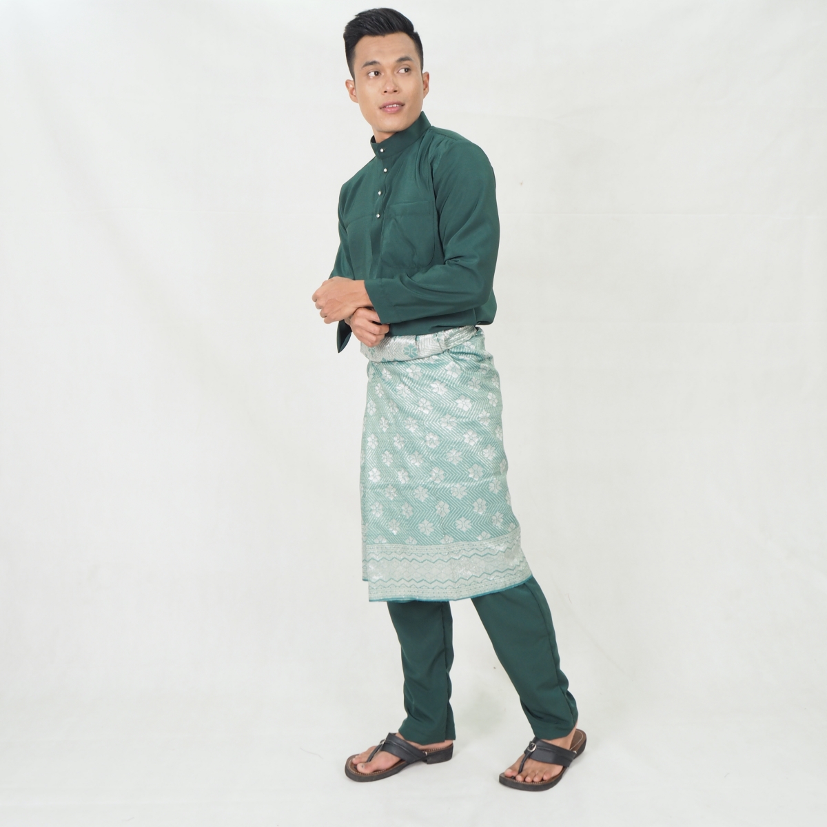 SW5218 MEN BAJU MELAYU SET EMERALD GREEN