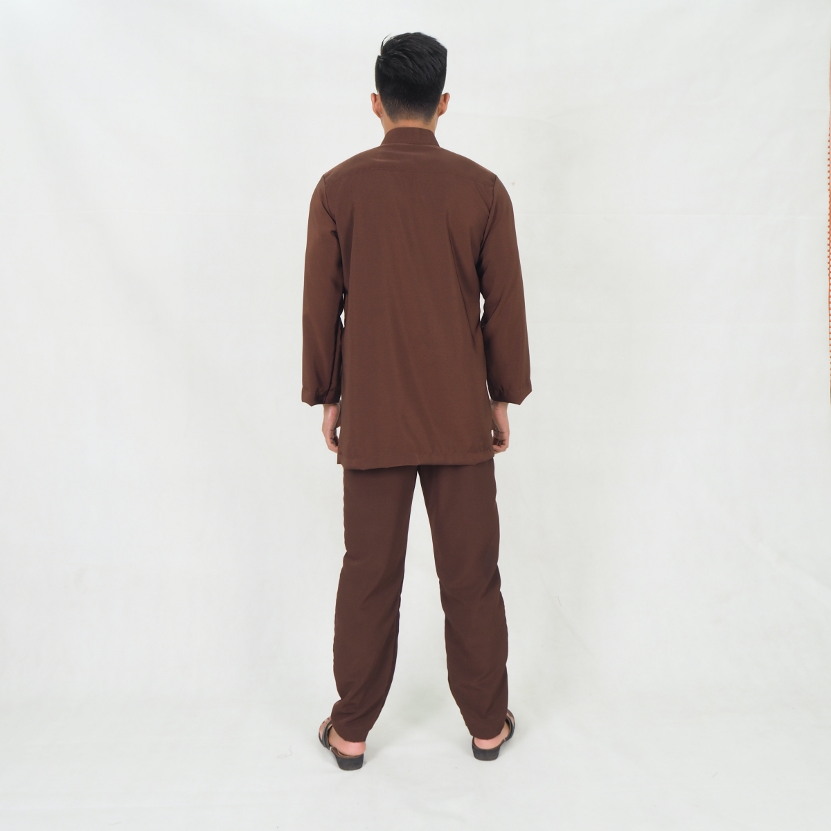 SW5218 MEN BAJU MELAYU SET DARK BROWN