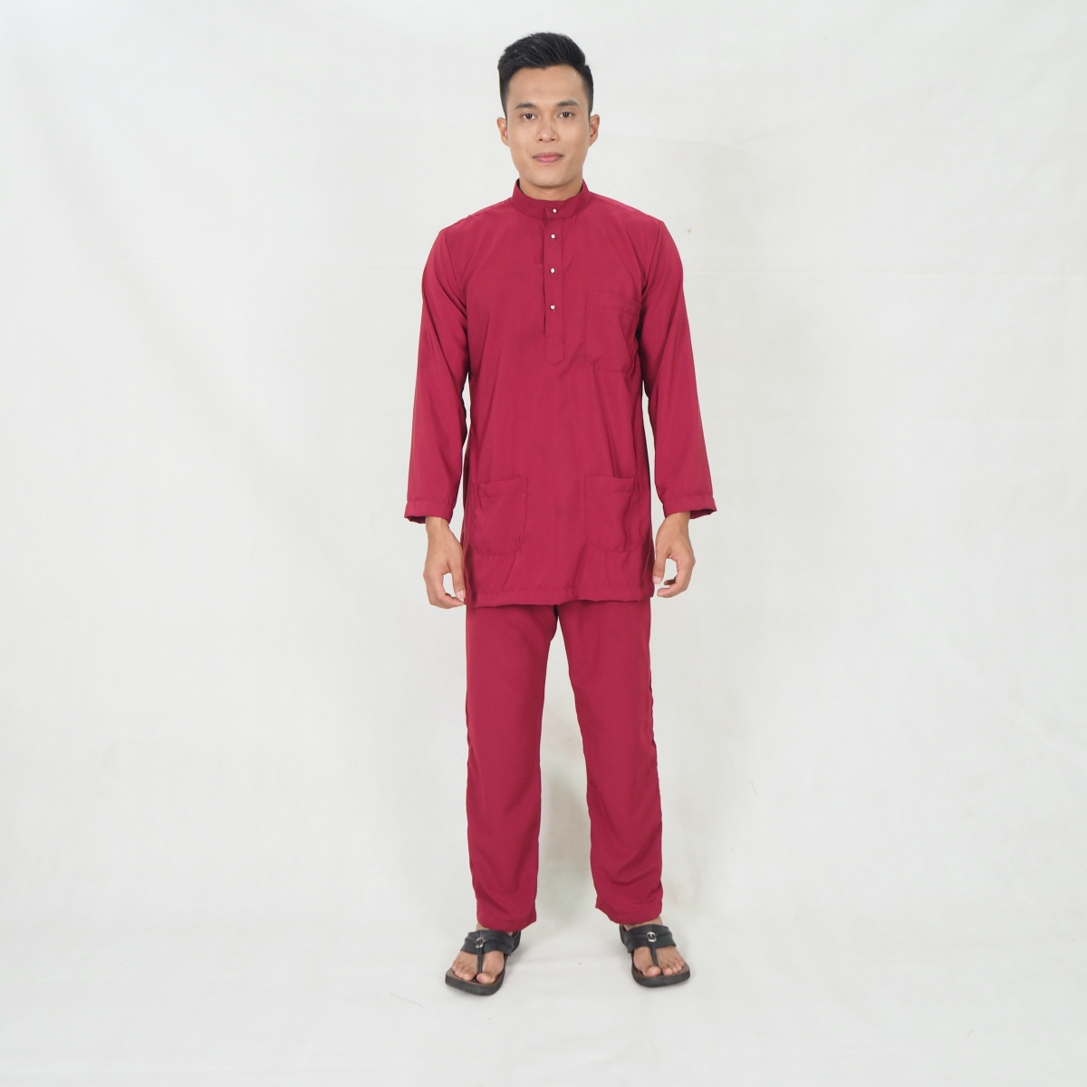 SW5218 MEN BAJU MELAYU SET MAROON