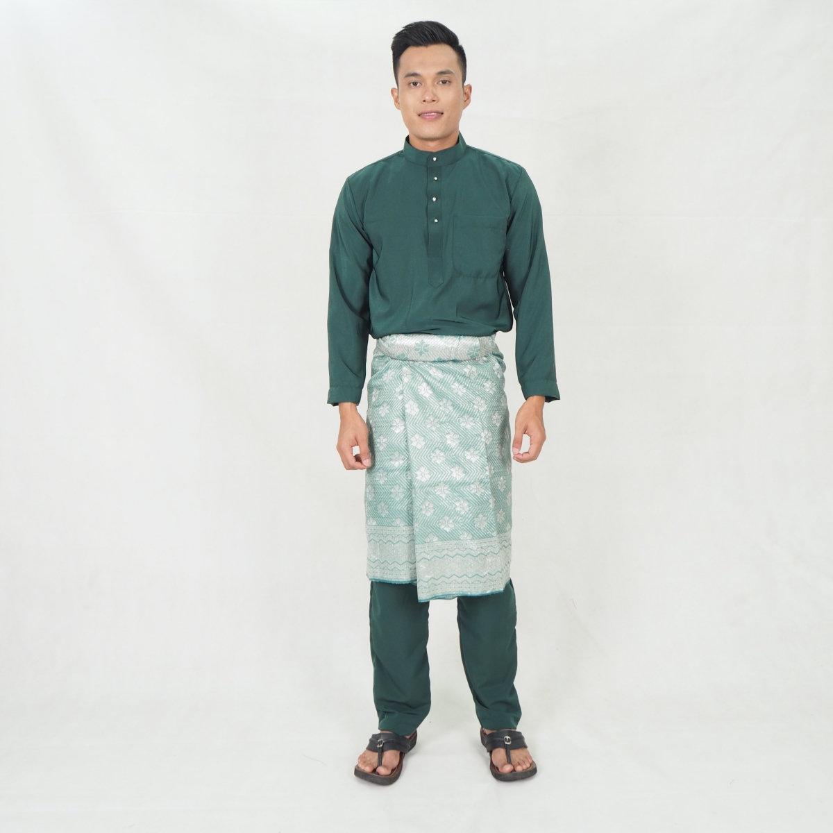 SW5218 MEN BAJU MELAYU SET EMERALD GREEN