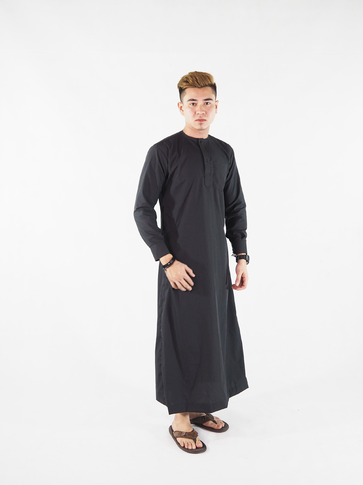 SW5221 STYLISH MEN JUBAH BLACK