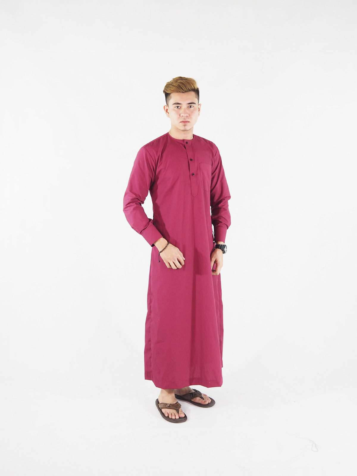 SW5221 STYLISH MEN JUBAH MAROON