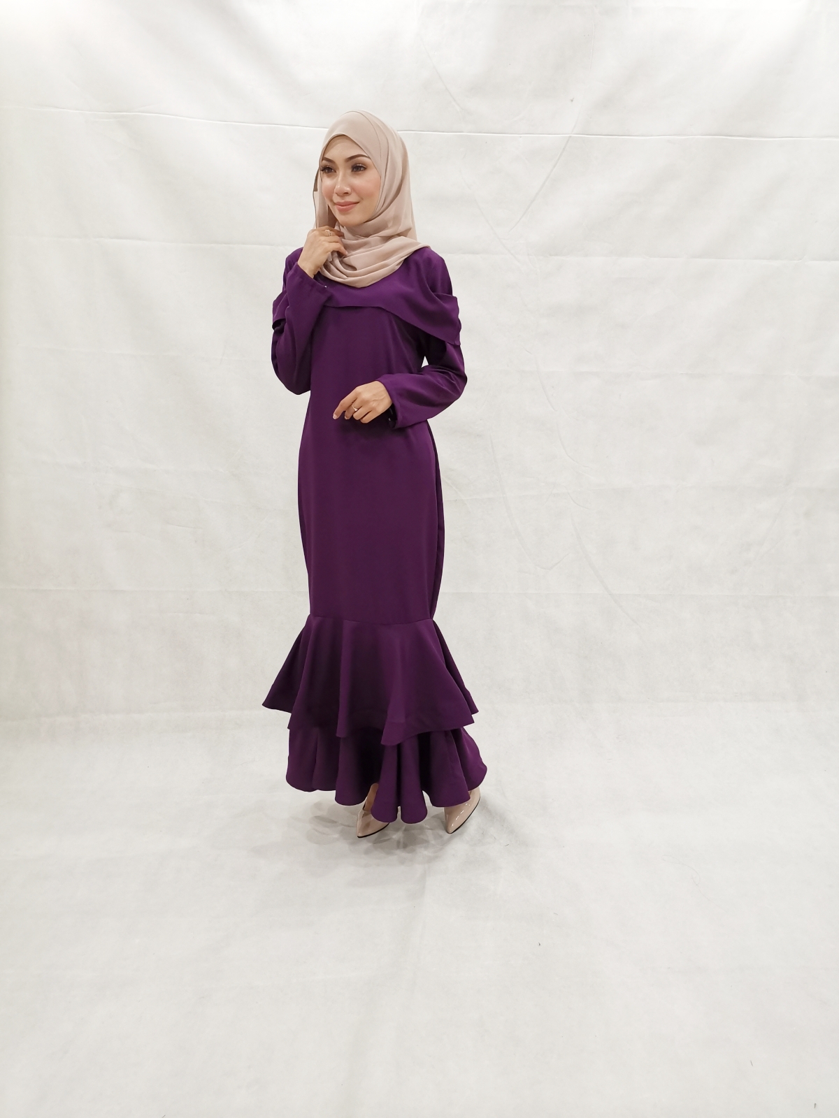 SW5226 AMEENA LAYER DRESS PURPLE