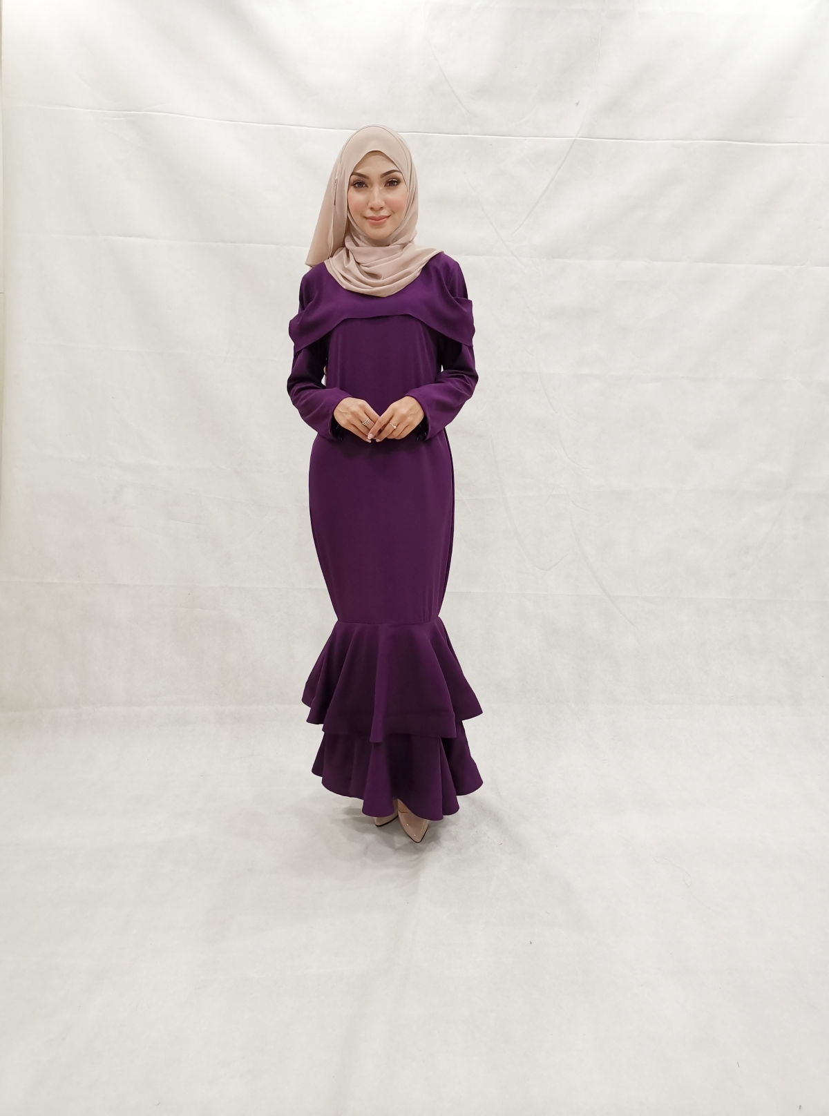 SW5226 AMEENA LAYER DRESS PURPLE