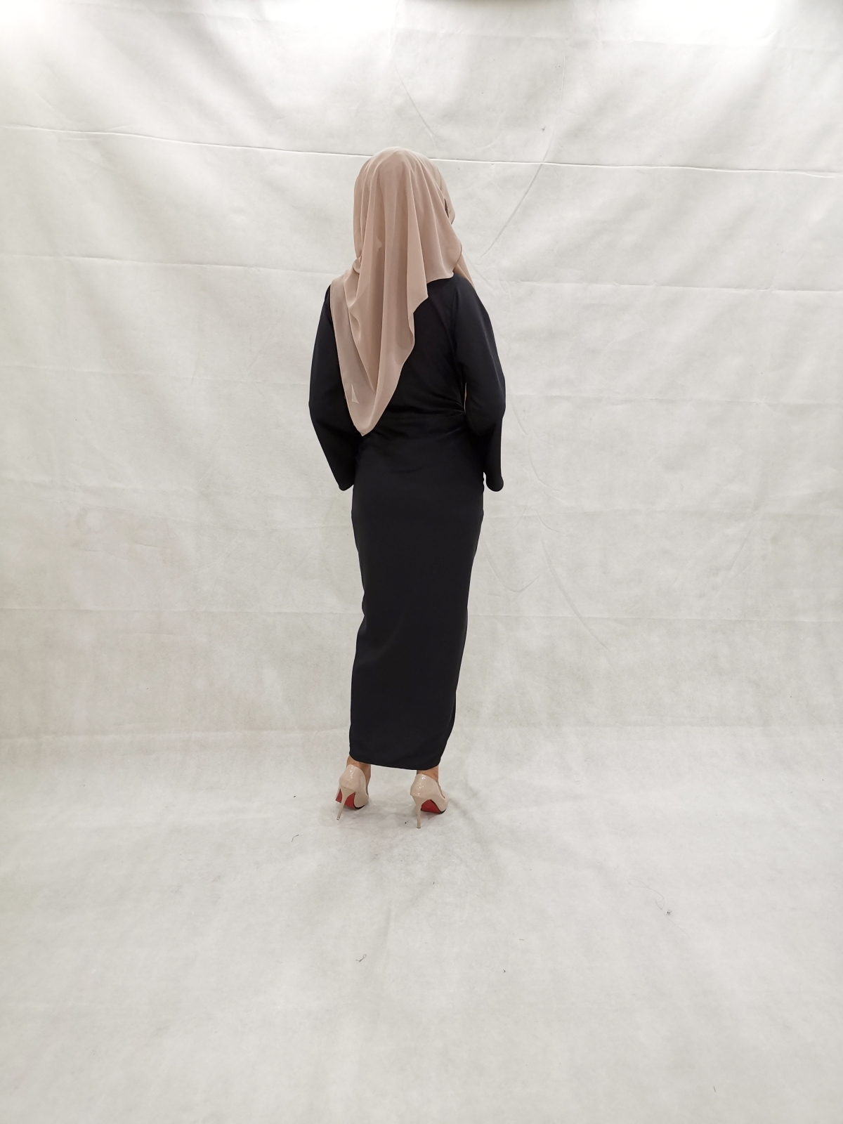 SW5231 PLAIN KNOT DRESS BLACK