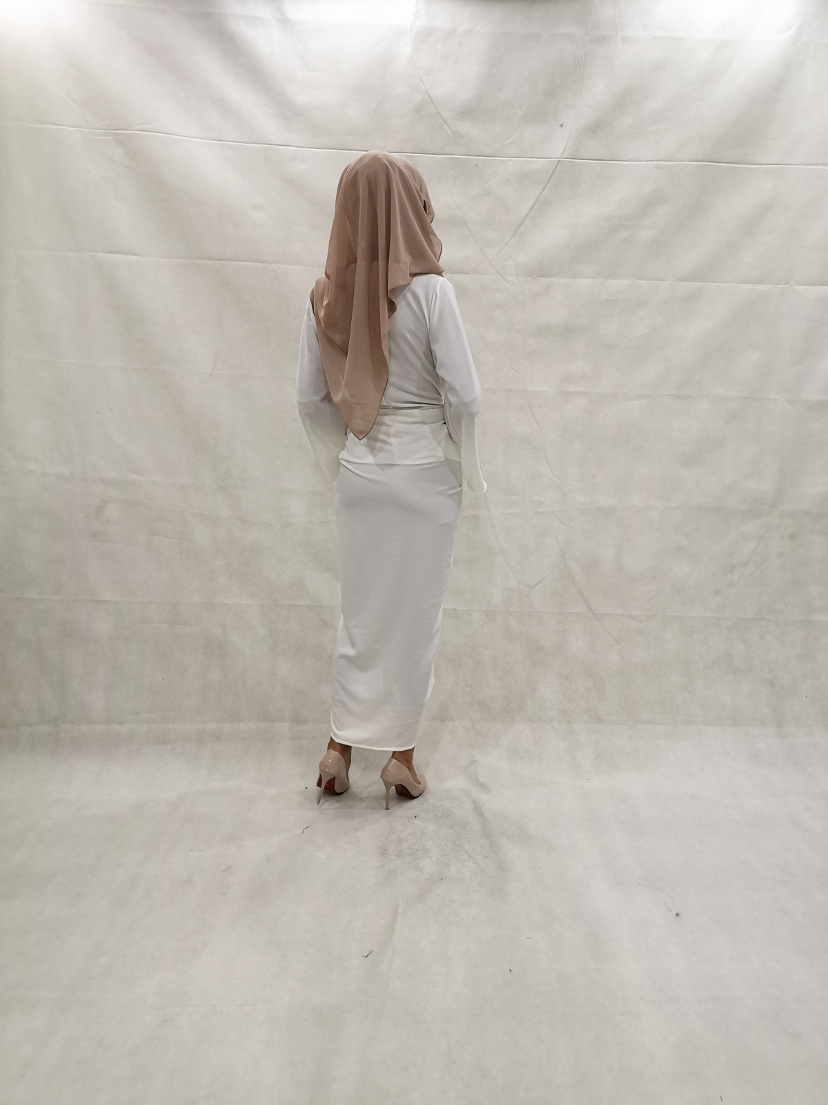 SW5231 PLAIN KNOT DRESS WHITE