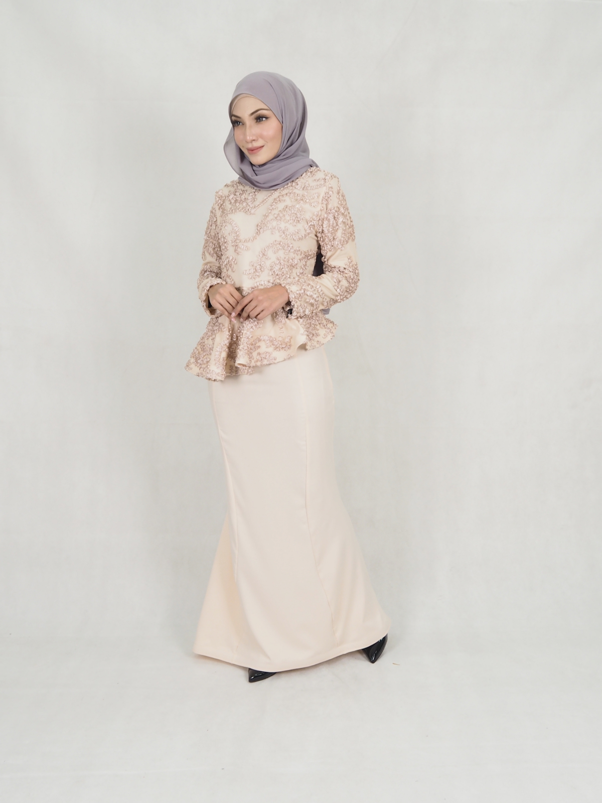 SW5232 LUXE COLLECTION MODERN KURUNG CREAM
