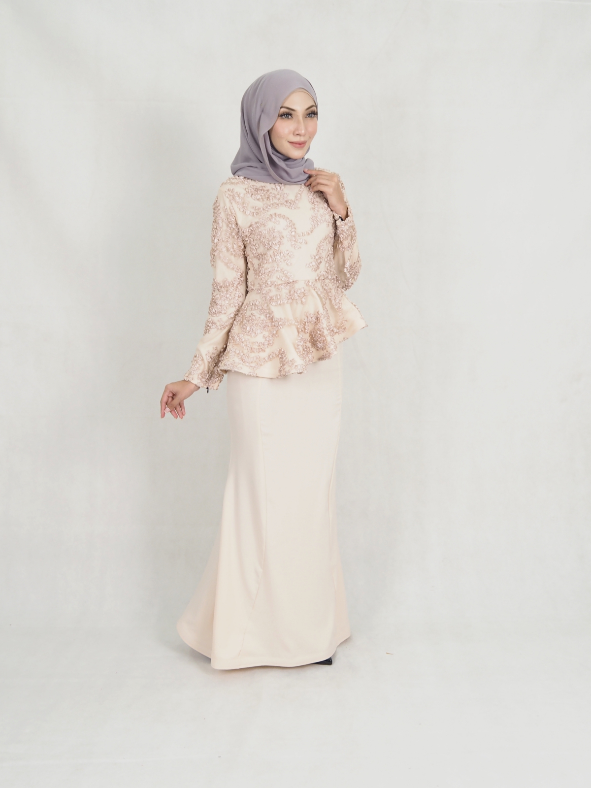 SW5232 LUXE COLLECTION MODERN KURUNG CREAM