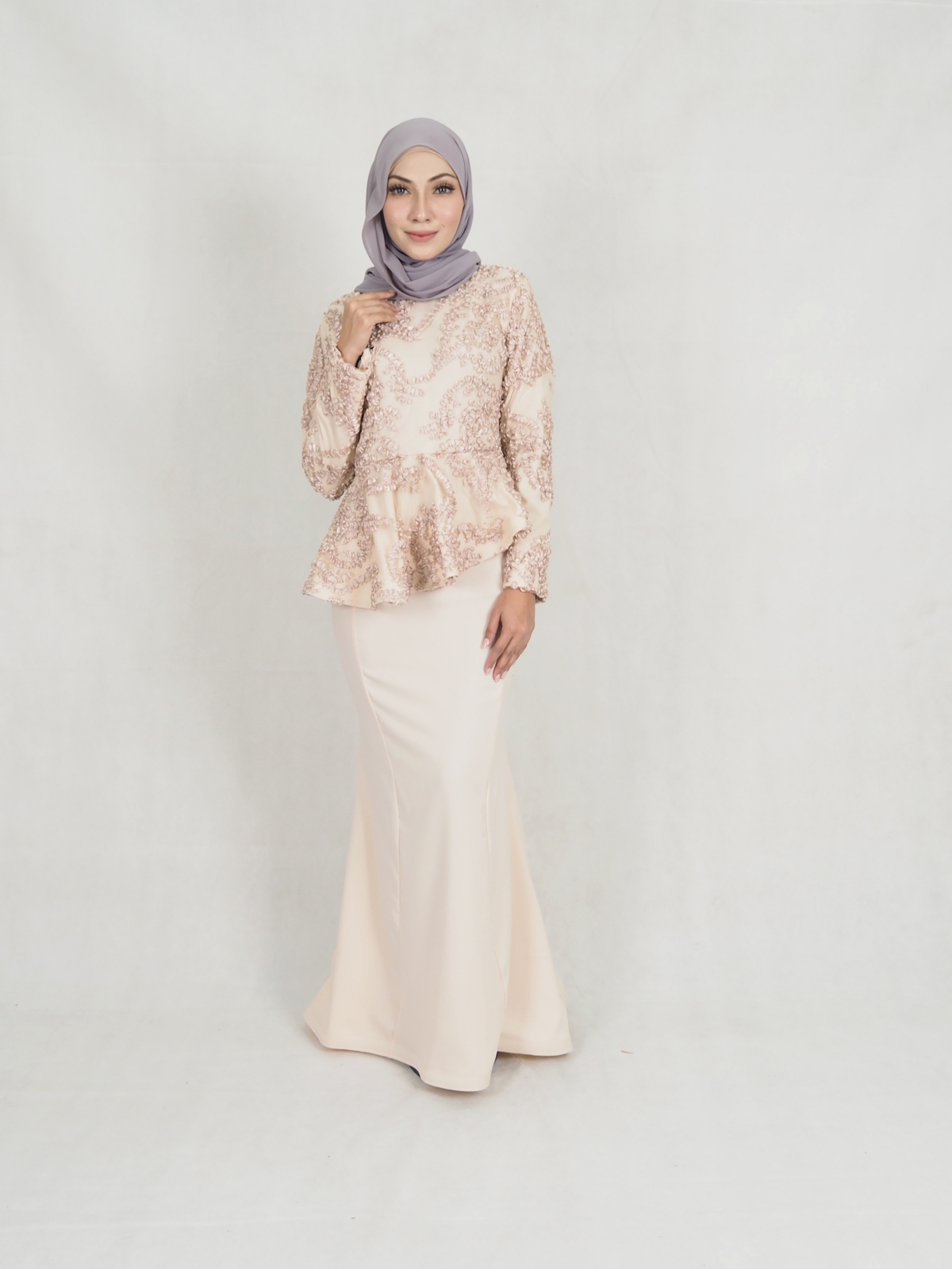 SW5232 LUXE COLLECTION MODERN KURUNG CREAM