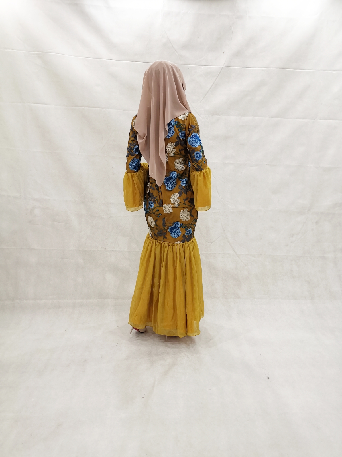 SW5236 ELEGENT WOMEN'S DRESS MUSTARD