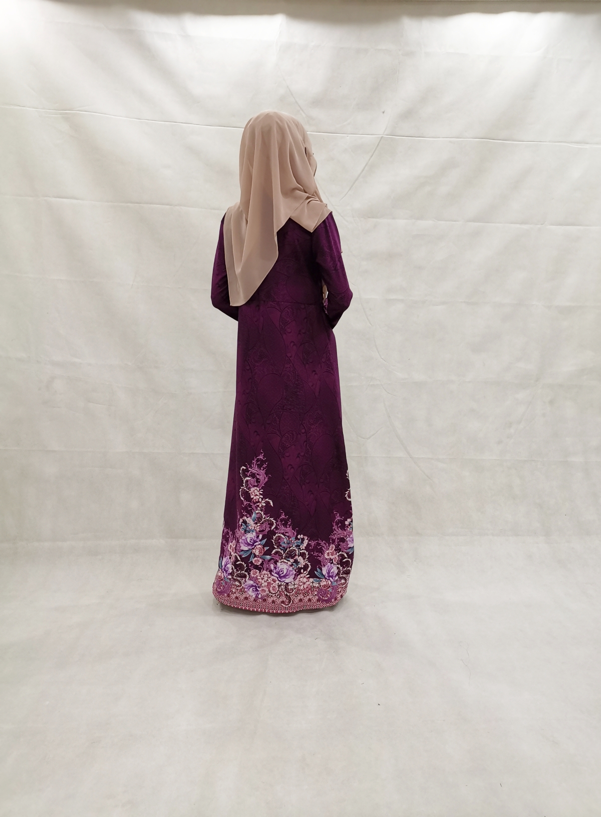 SW5237 PRINTED JUBAH PURPLE