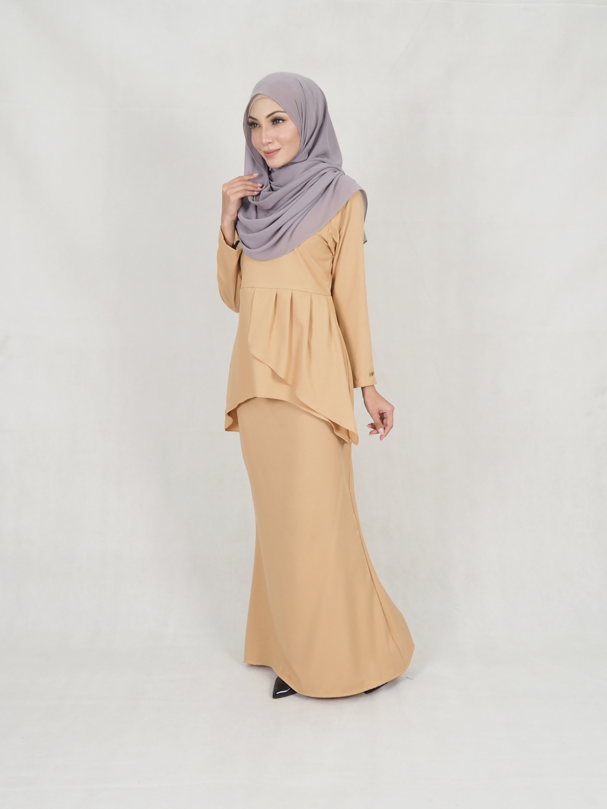 SW5239 BASIC MODERN KURUNG BROWN