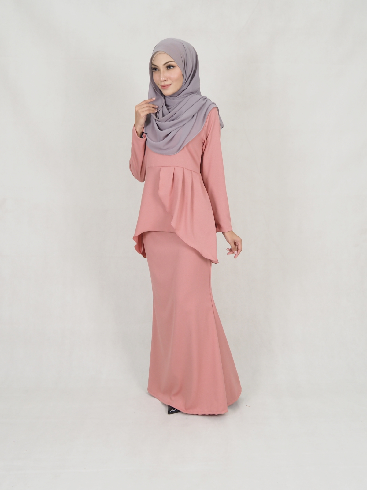SW5239 BASIC MODERN KURUNG DUSTY PINK