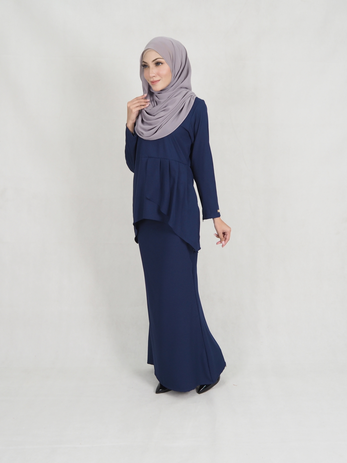 SW5239 BASIC MODERN KURUNG NAVY BLUE