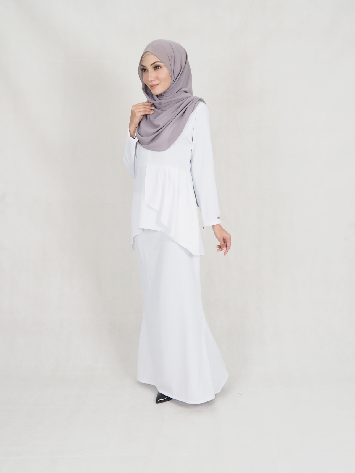 SW5239 BASIC MODERN KURUNG WHITE