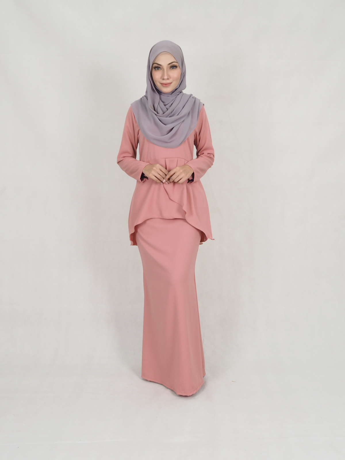 SW5239 BASIC MODERN KURUNG DUSTY PINK