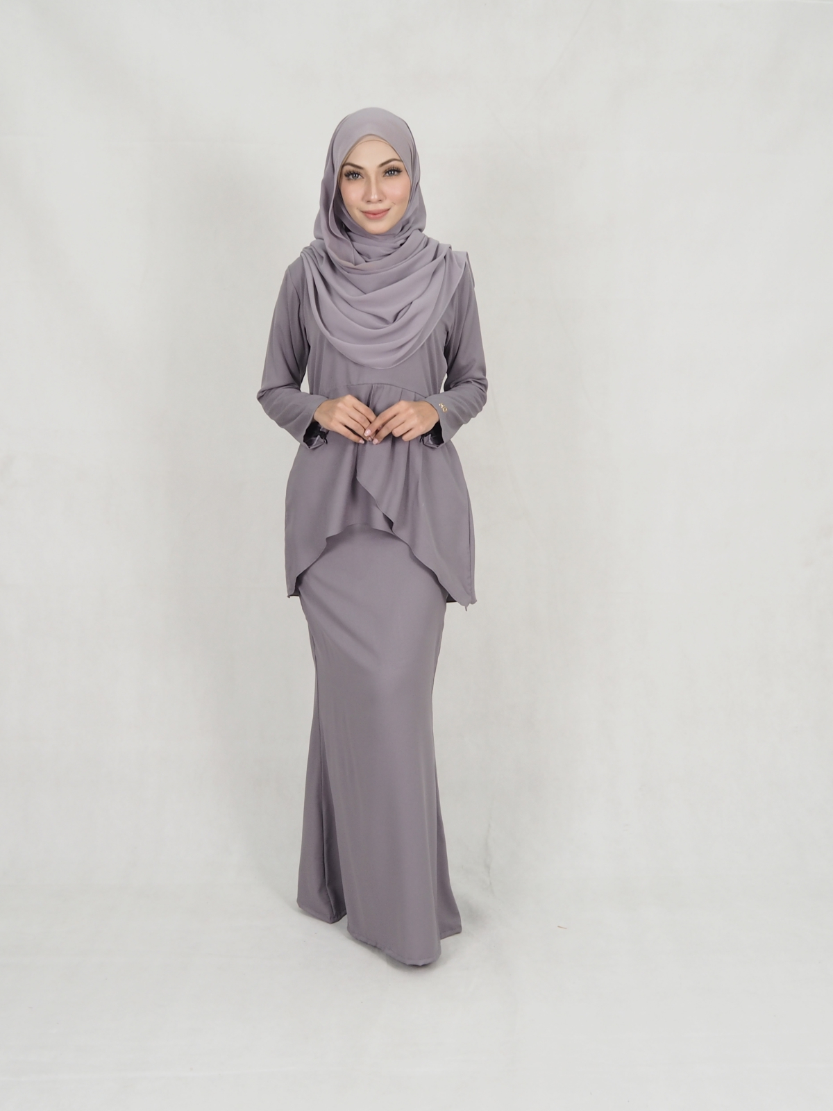SW5239 BASIC MODERN KURUNG GREY