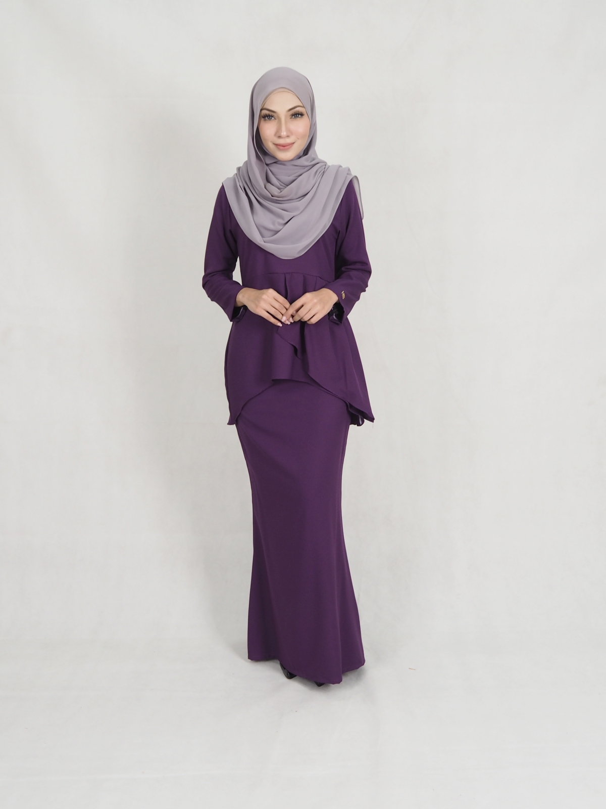 SW5239 BASIC MODERN KURUNG PURPLE