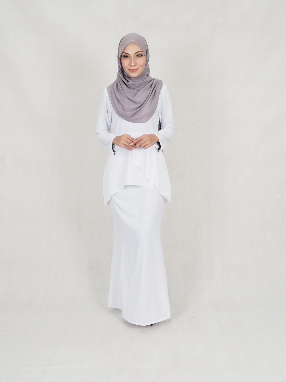 SW5239 BASIC MODERN KURUNG WHITE