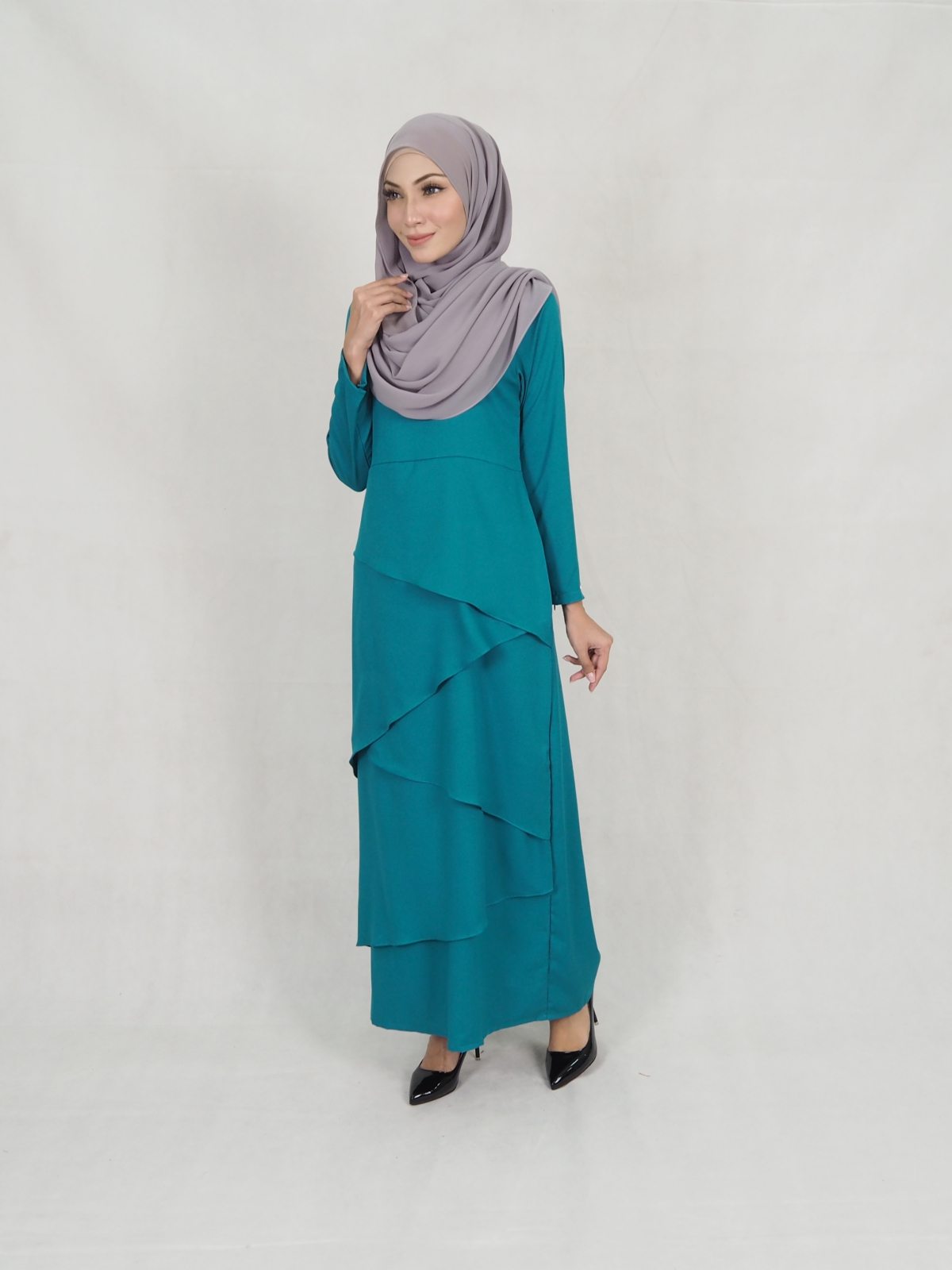 SW5242 MODERN LAYER JUBAH GREEN