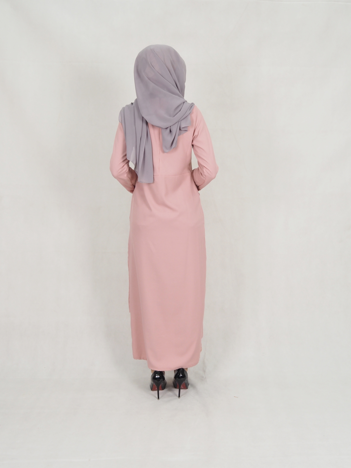 SW5242 MODERN LAYER JUBAH DUSTY PINK