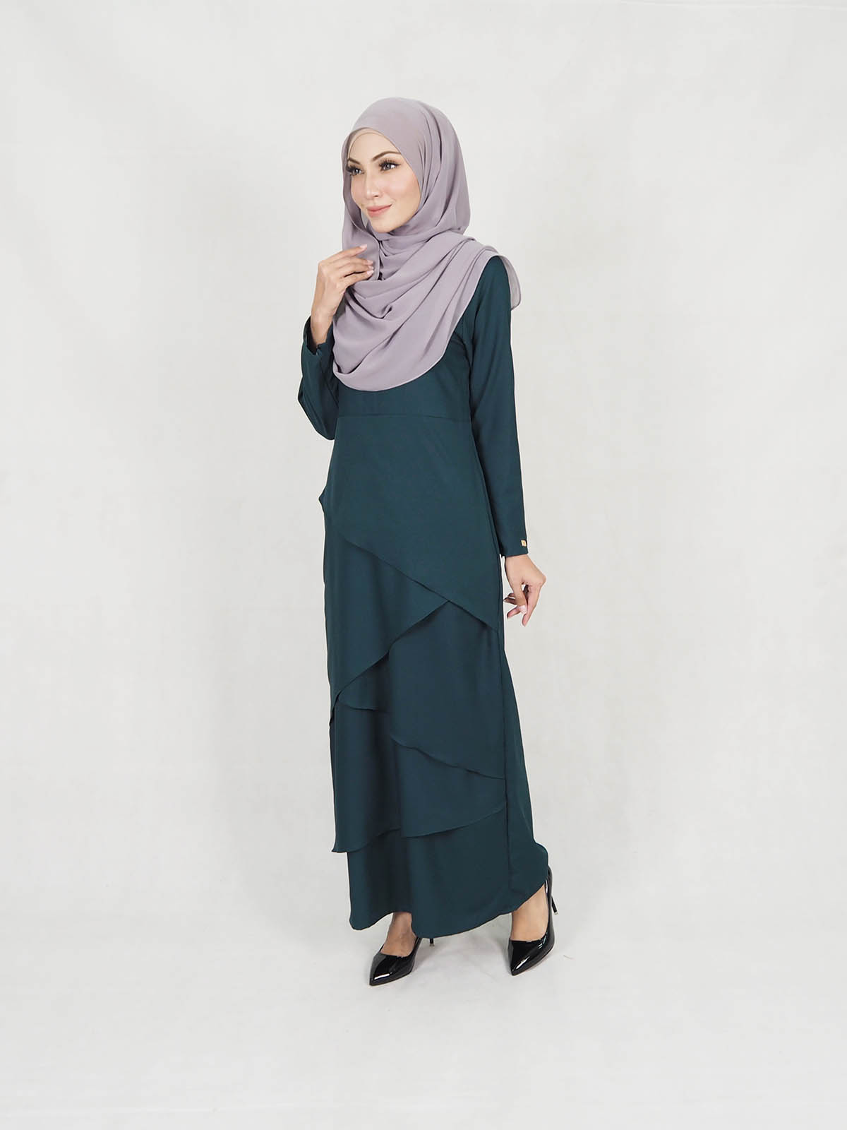 SW5242 MODERN LAYER JUBAH EMERALD GREEN