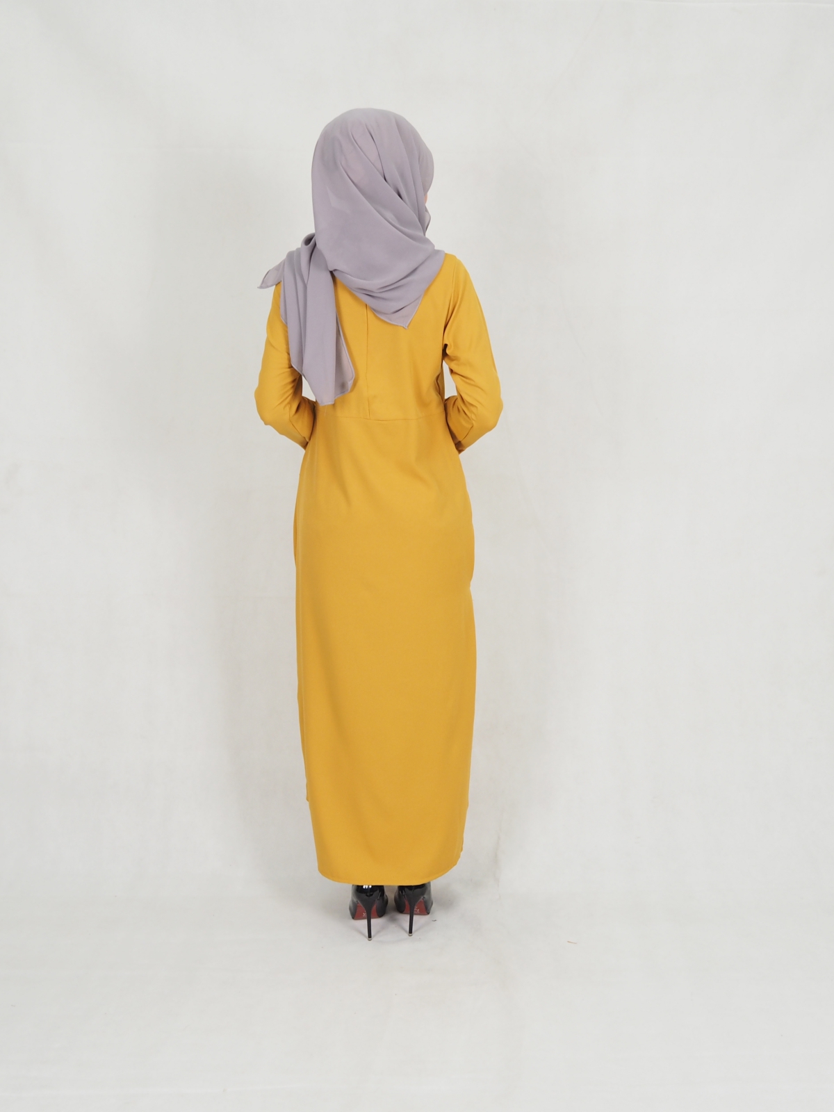 SW5242 MODERN LAYER JUBAH MUSTARD