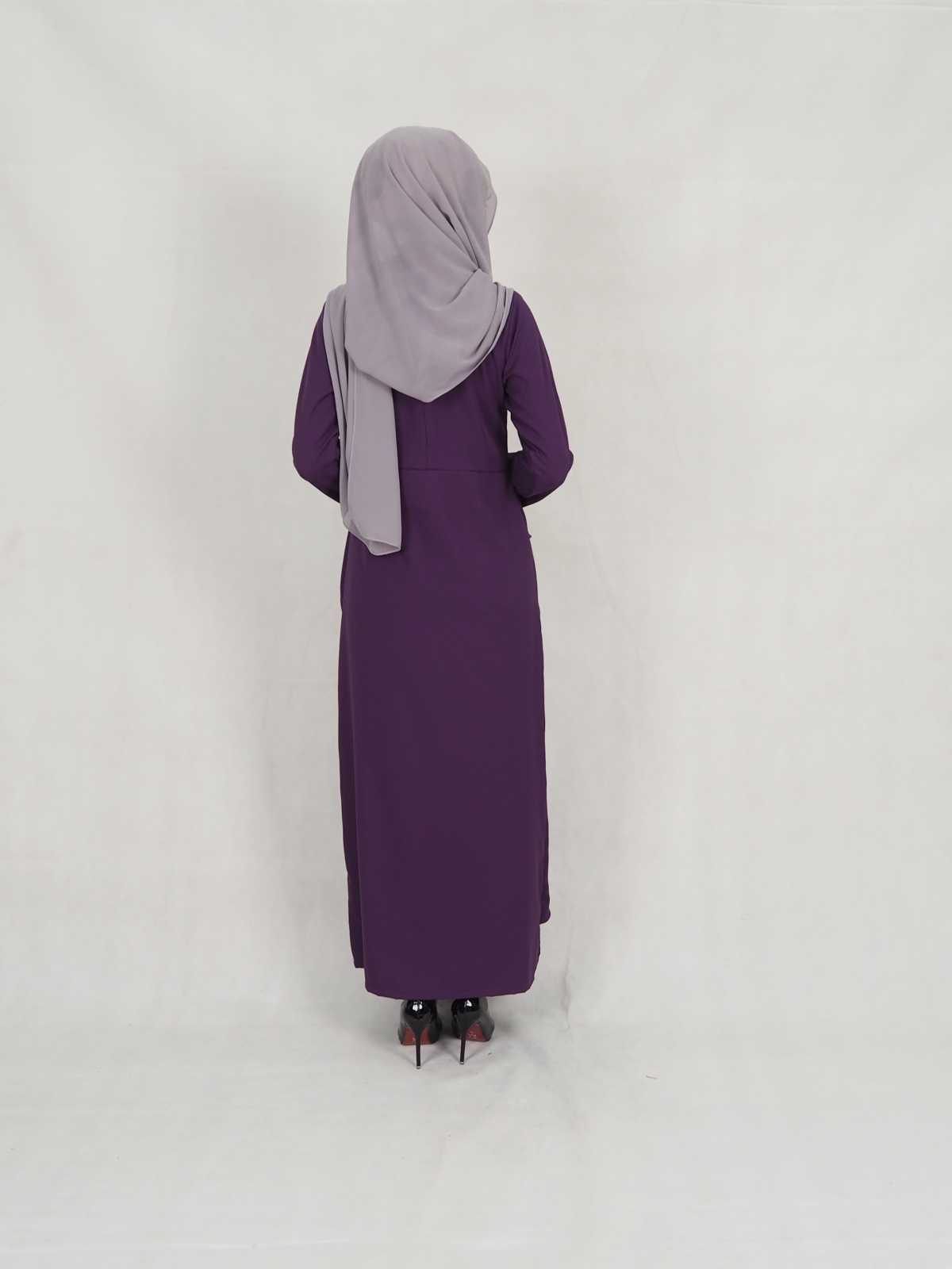 SW5242 MODERN LAYER JUBAH PURPLE