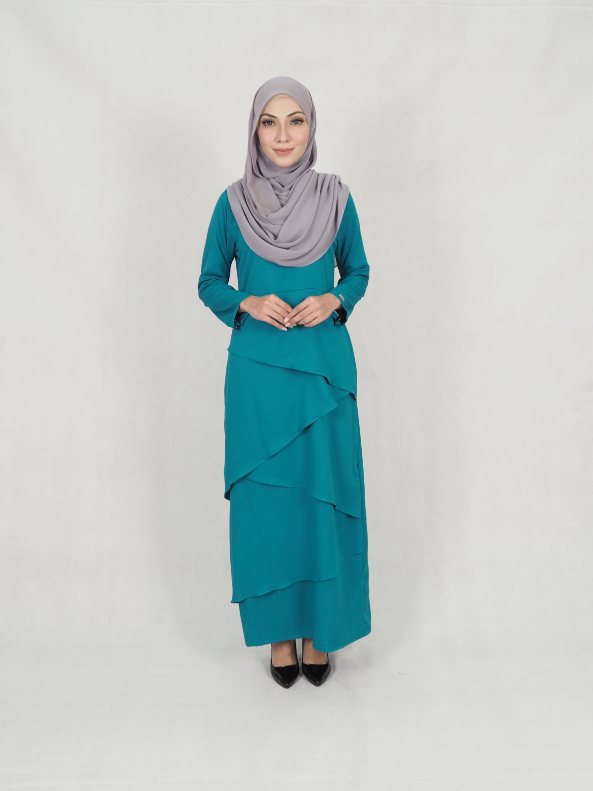 SW5242 MODERN LAYER JUBAH GREEN