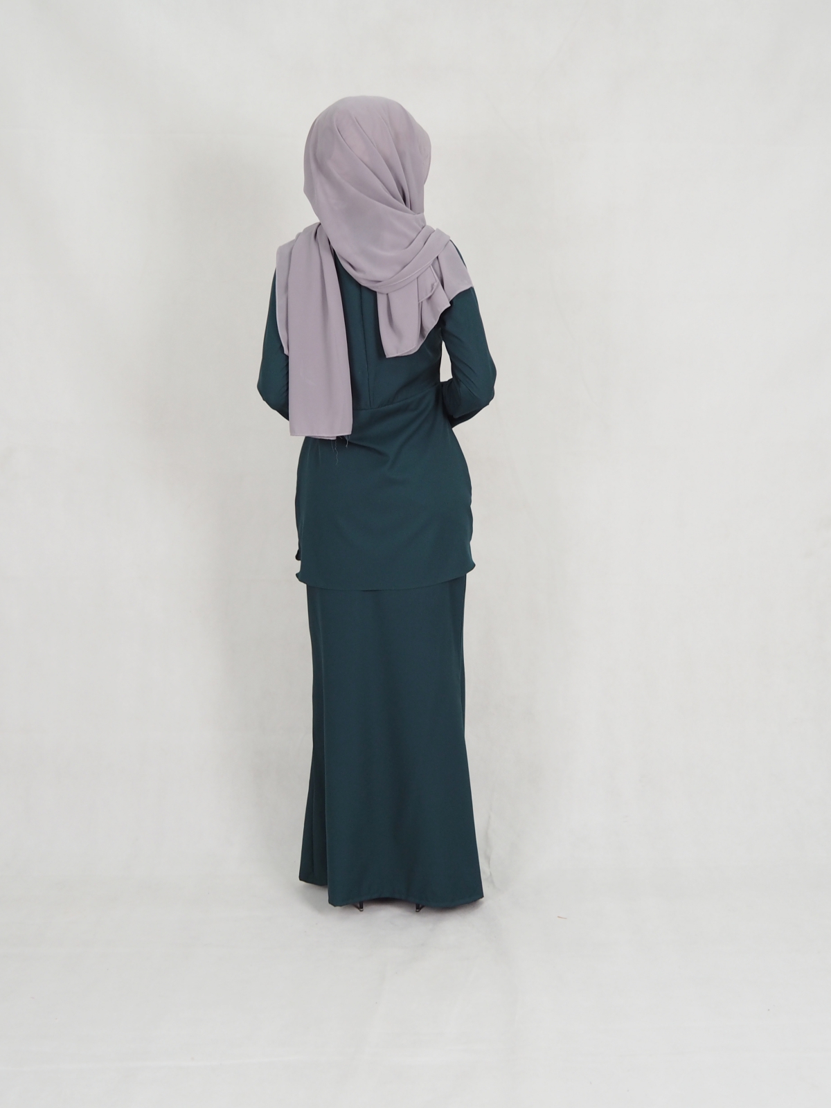 SW5243 MODERN PLAIN BAJU KURUNG EMERALD GREEN
