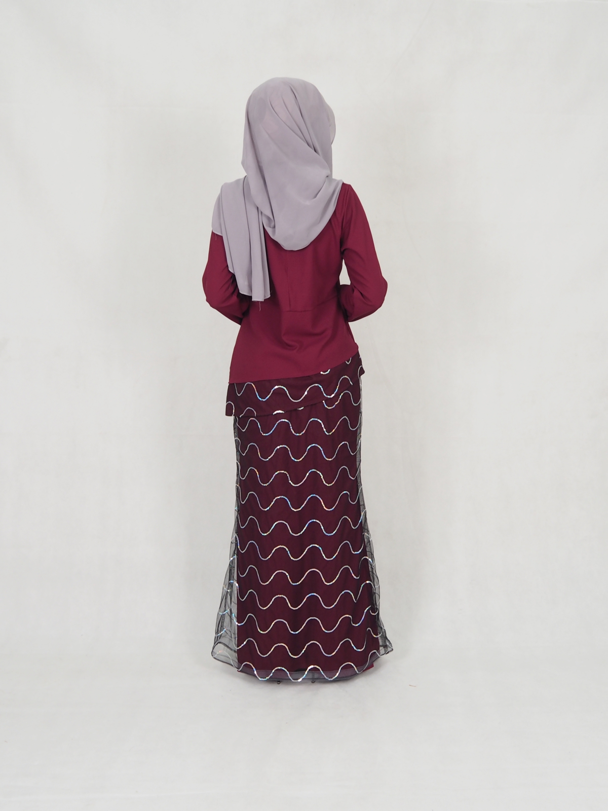 SW5244 STYLISH BAJU KURUNG MAROON