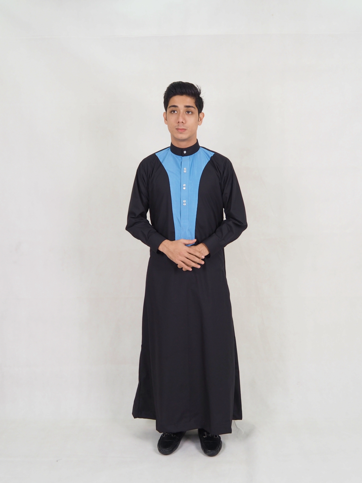 SW5295 STYLISH AMEEN MEN JUBAH BLACK