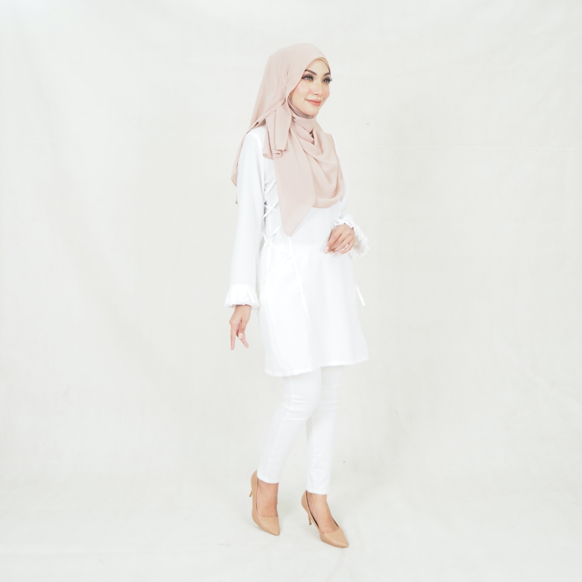 SW5297 WOMEN'S FASHION BLOUSE WHITE