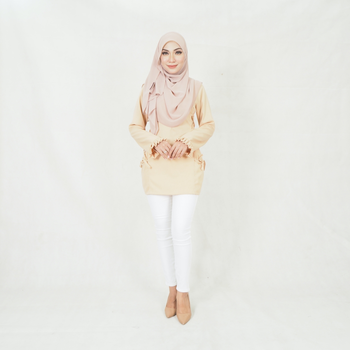 SW5297 WOMEN'S FASHION BLOUSE BROWN