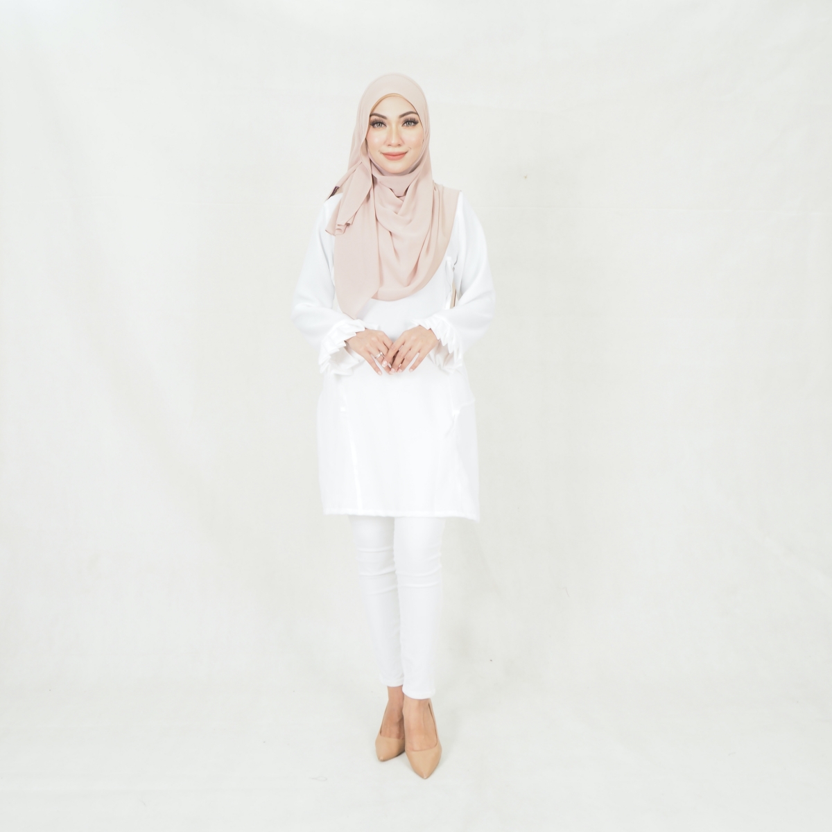 SW5297 WOMEN'S FASHION BLOUSE WHITE