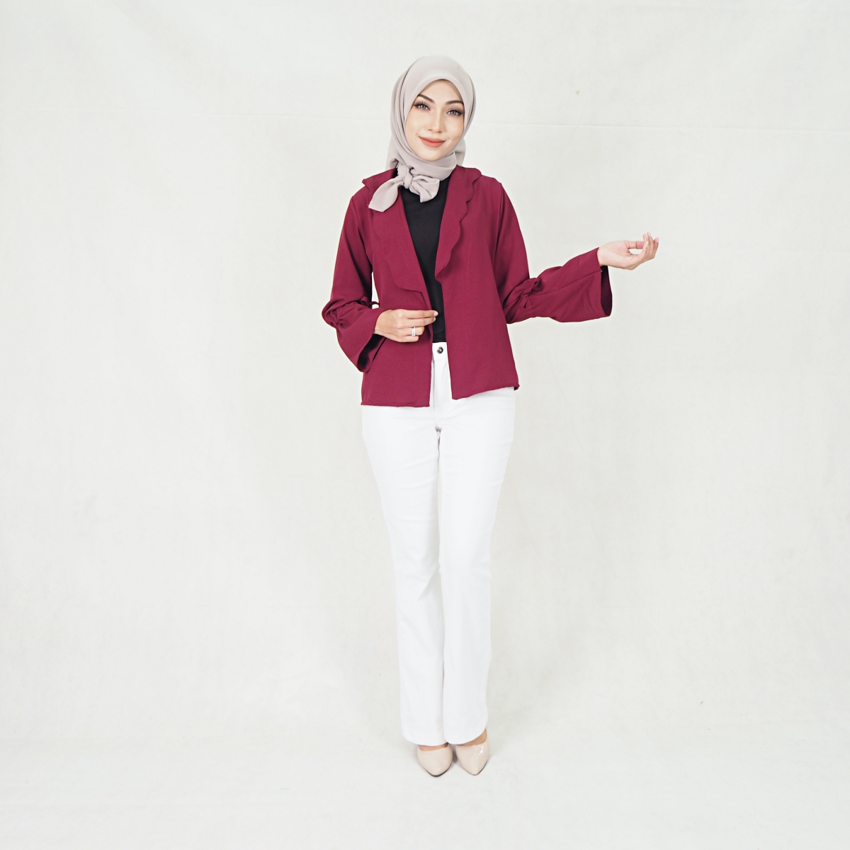 SW5301 BASIC CARDIGAN MAROON