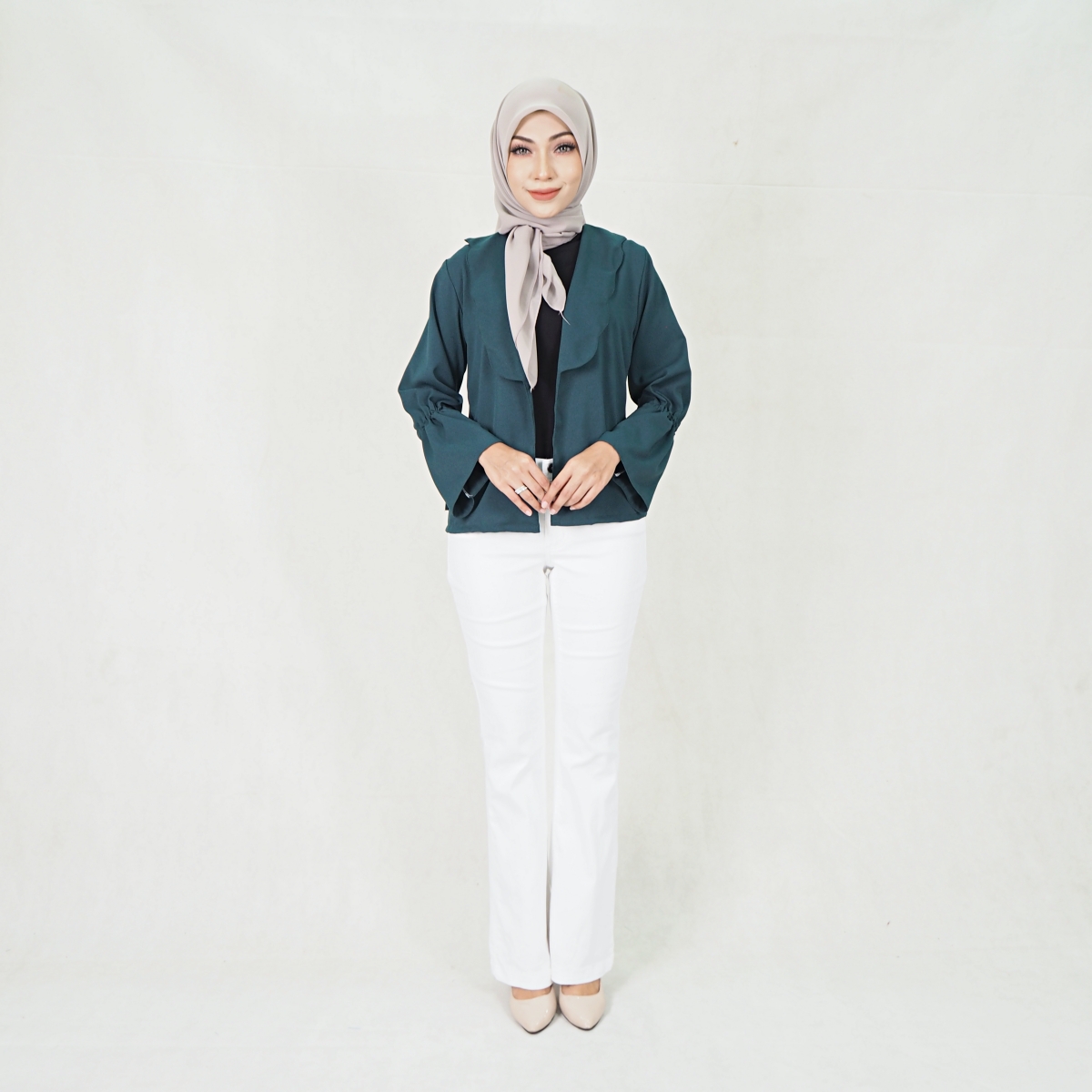 SW5301 BASIC CARDIGAN EMERALD GREEN