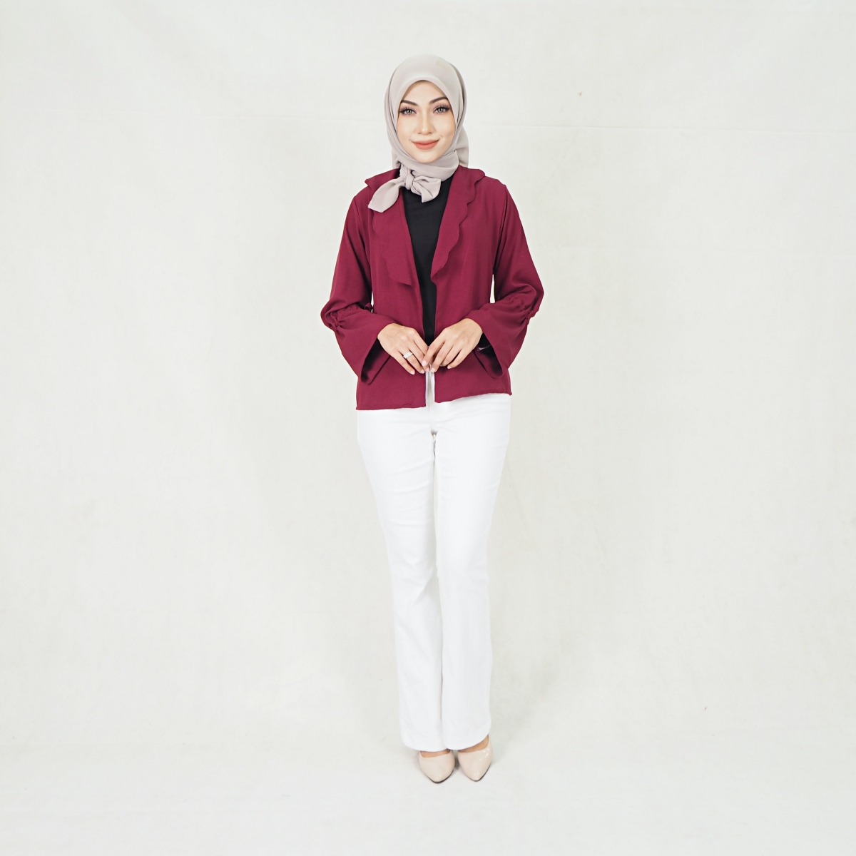 SW5301 BASIC CARDIGAN MAROON