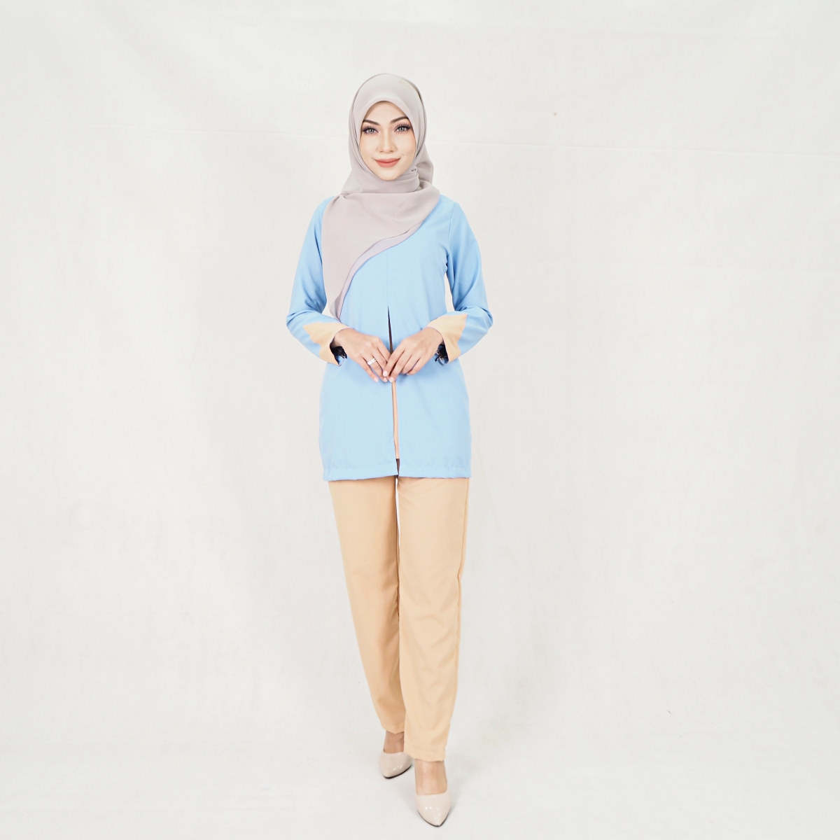 SW5302 JASMINE BLOUSE + PANTS SET BLUE