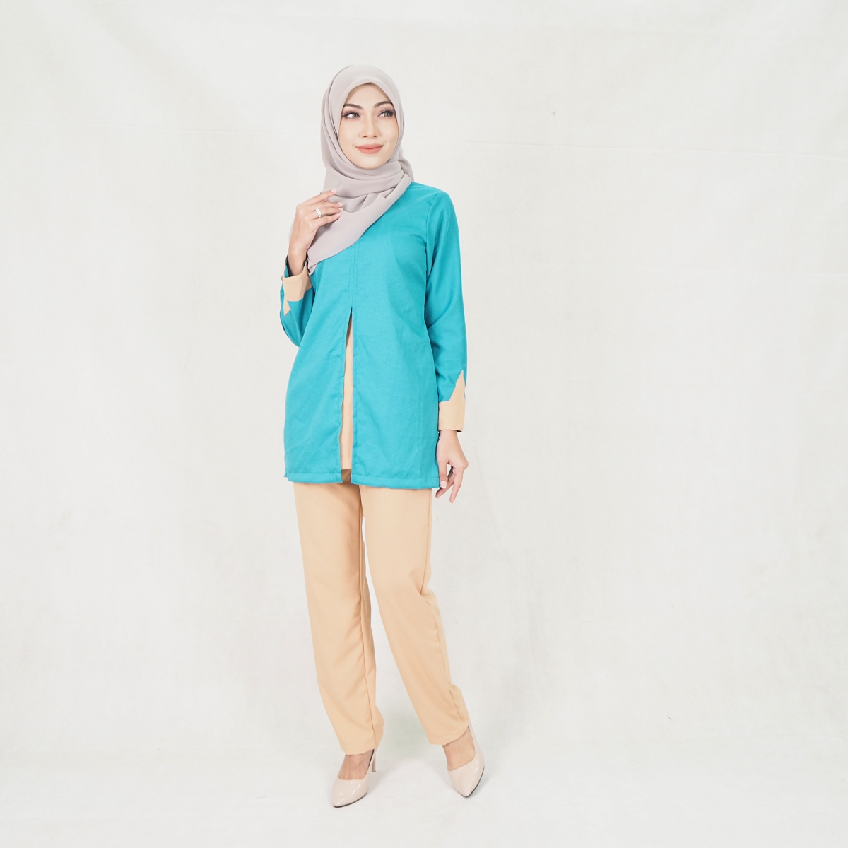 SW5302 JASMINE BLOUSE + PANTS SET GREEN