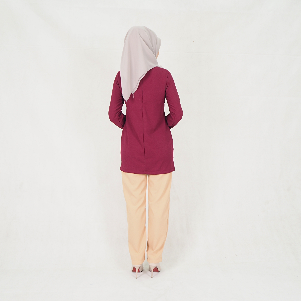 SW5302 JASMINE BLOUSE + PANTS SET MAROON