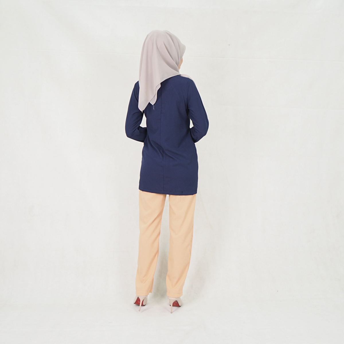 SW5302 JASMINE BLOUSE + PANTS SET NAVY BLUE