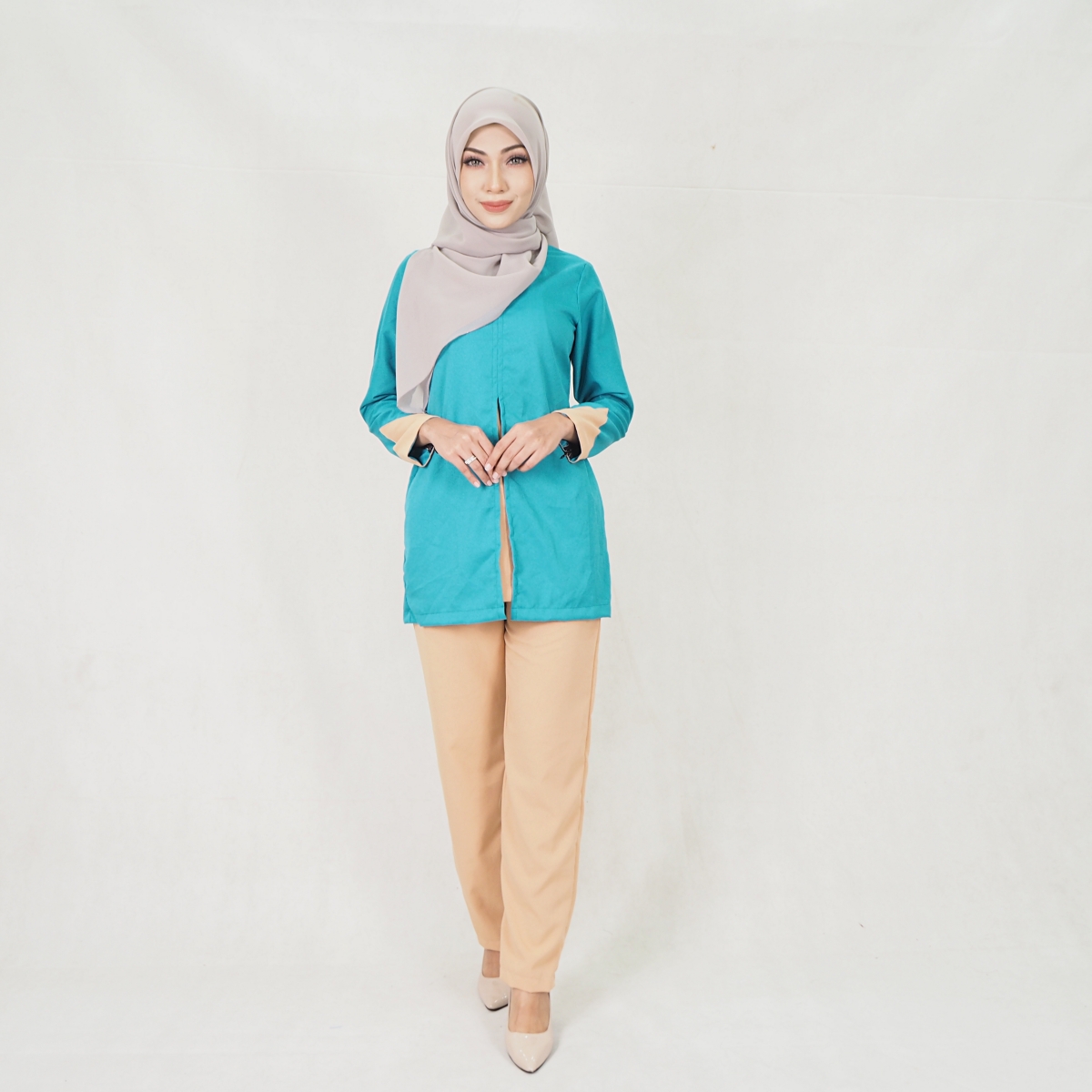 SW5302 JASMINE BLOUSE + PANTS SET GREEN