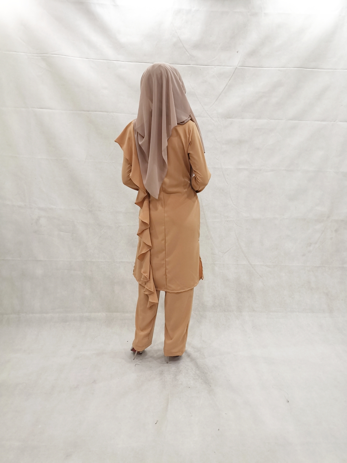 SW5303 NELY TOP & PANTS SET BROWN