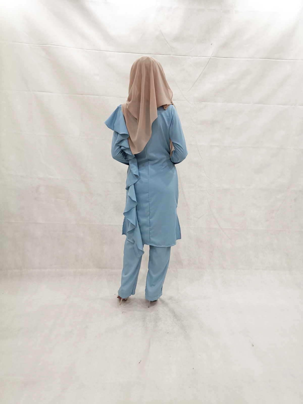 SW5303 NELY TOP & PANTS SET LIGHT BLUE